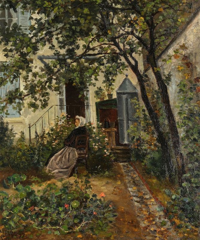 La Mère de l’artiste dans le Jardin à Montrouge as a canvas print