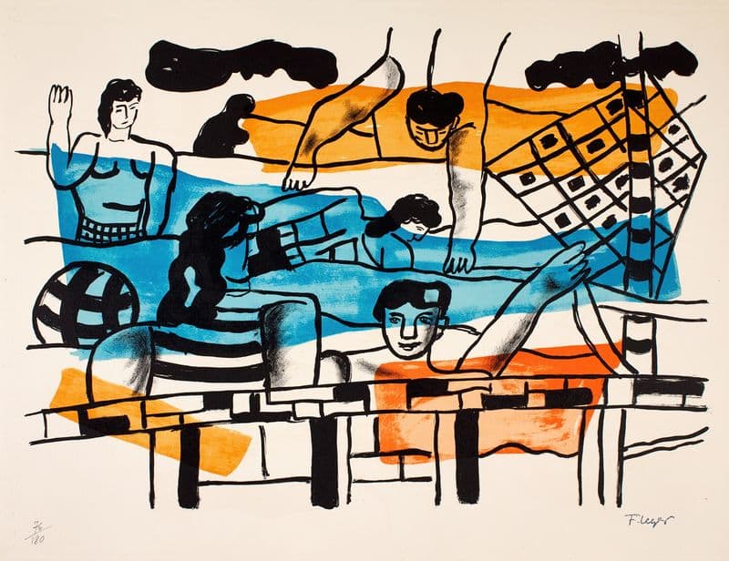 La Piscine (The Pool) (1954-1959) as a canvas print