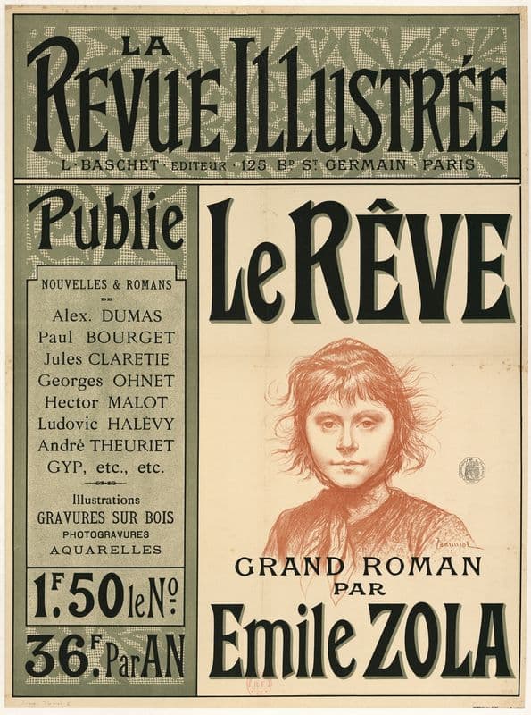 La Revue illustrée, publie le Rêve (1880-1890) as a canvas print