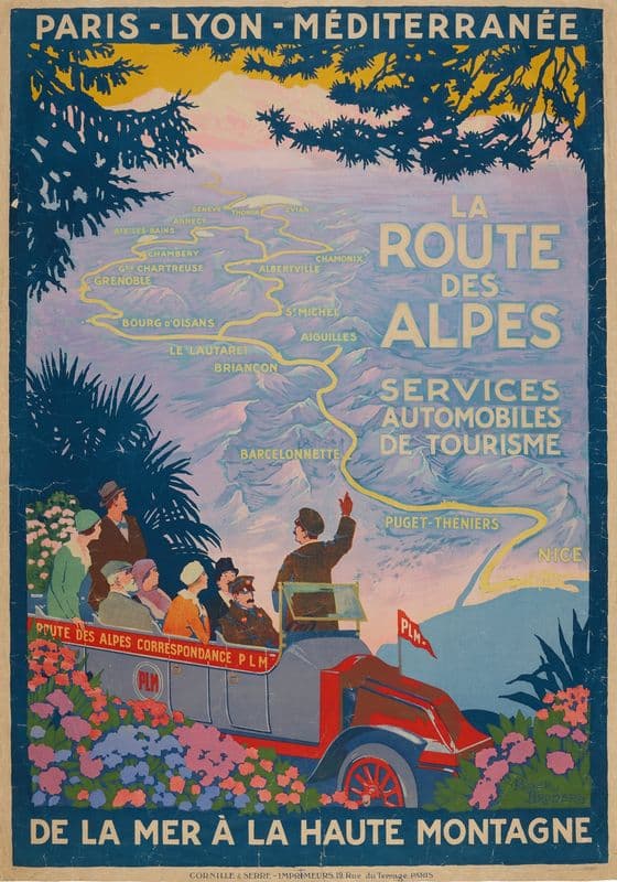 La Route des Alpes (c. 1920) as a canvas print