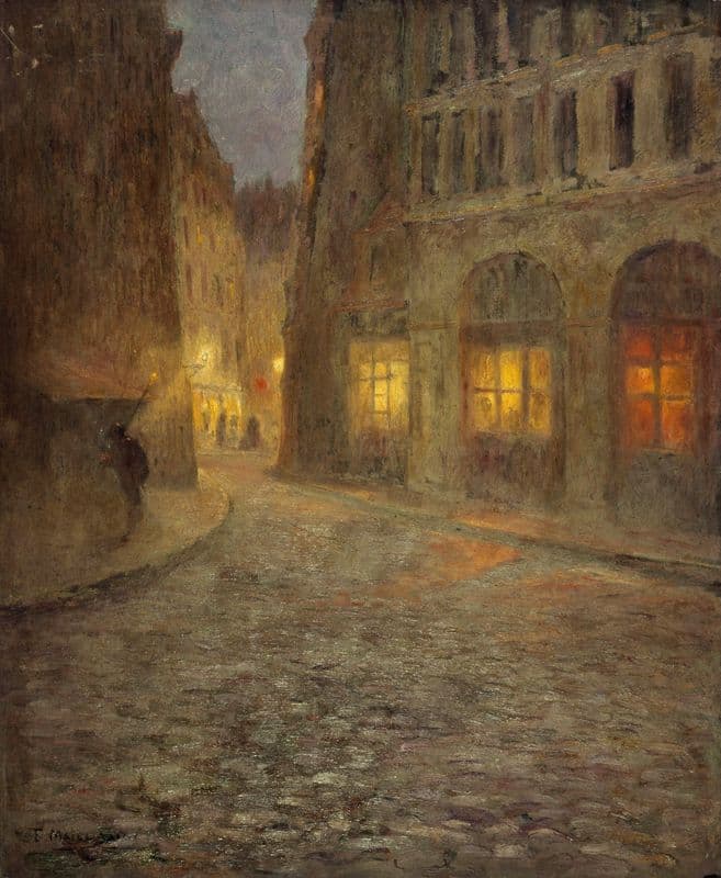 La rue de la Montagne-Sainte-Geneviève as a canvas print