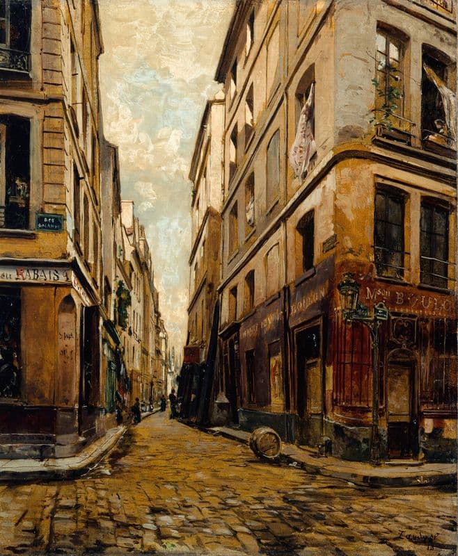 La Rue de l’Hôtel-Colbert as a canvas print
