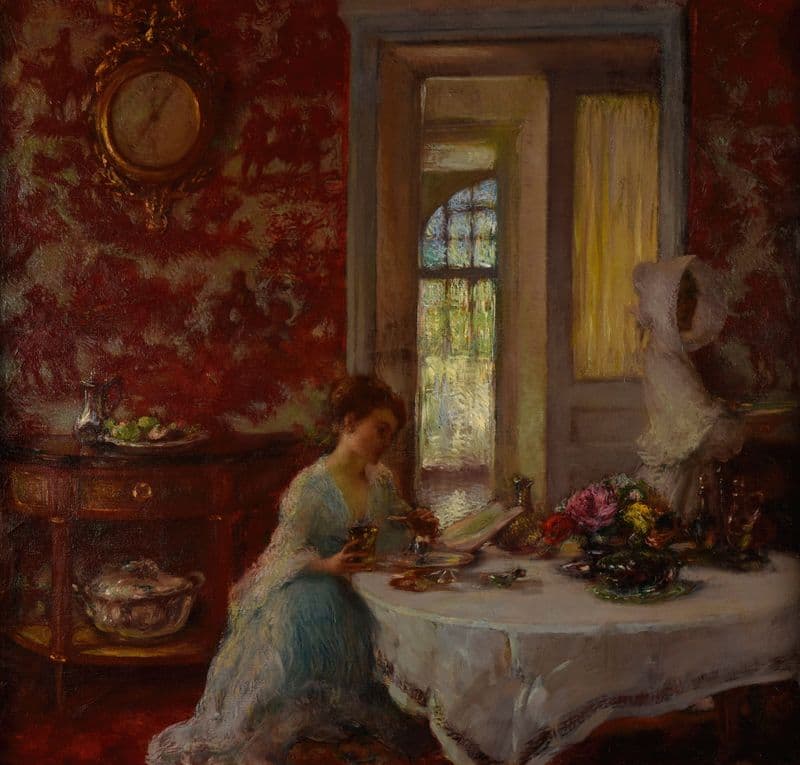 La Salle rouge (before 1903) as a canvas print