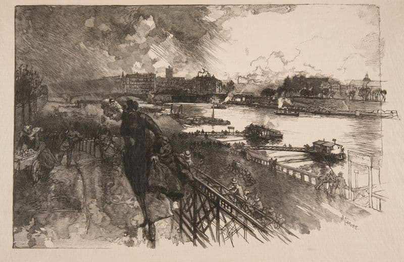 La Seine au Pont d’Austerlitz (1886-1888) as a canvas print