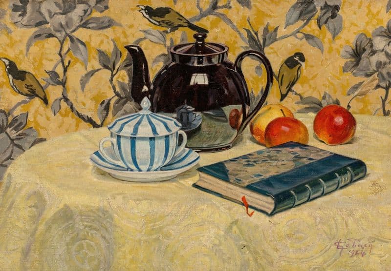 La théière noire (The black teapot) as a canvas print