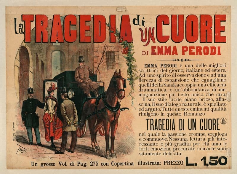 La Tragedia di un cuore di Emma Perodi as a canvas print