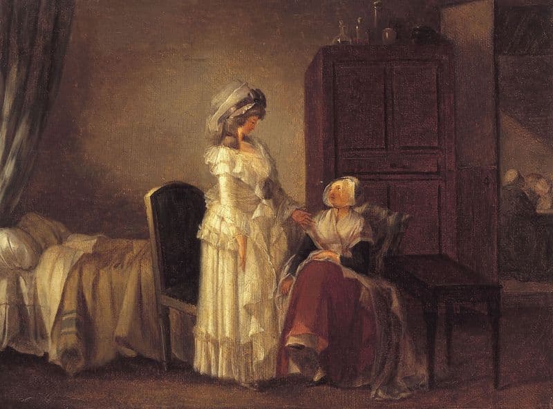 La Visite à la convalescente as a canvas print