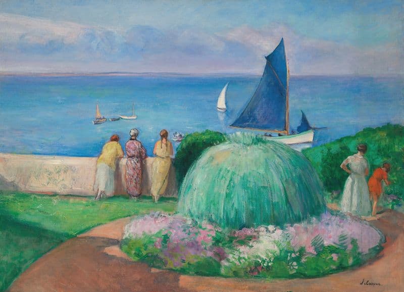 La voile bleue, Préfailles as a canvas print