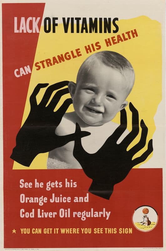 Lack of Vitamins Can Strangle His Health as a canvas print