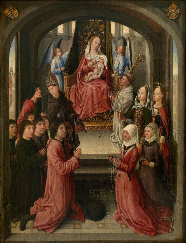 Lactatio of Saint Bernard of Clairvaux with Donors (1475-1499) as a canvas print