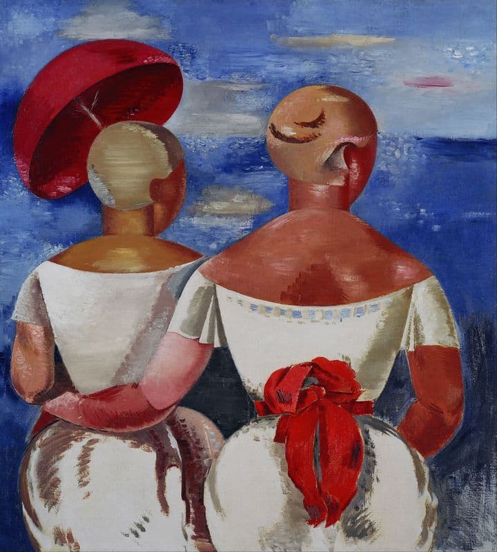 Ladies At The Seaside as a canvas print