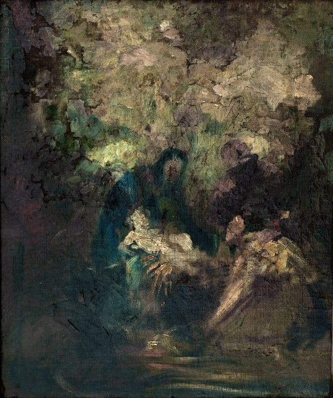 L’Adoration des bergers as a canvas print
