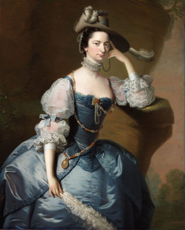 Lady Oxenden (circa 1755-circa 1756) as a canvas print