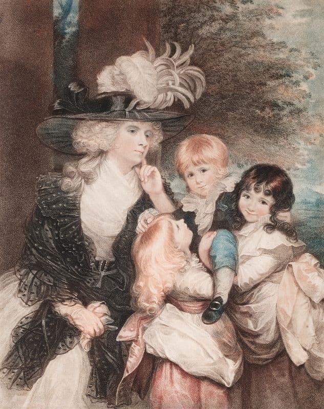 Lady Smith and Her Children as a canvas print
