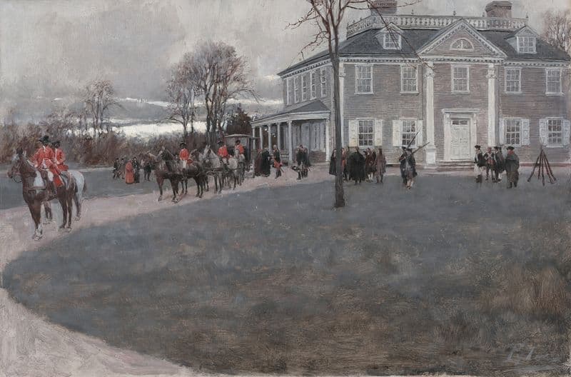 Lady Washington’s Arrival At Headquarters, Cambridge, 1775 (Ca. 1890–1896) as a canvas print