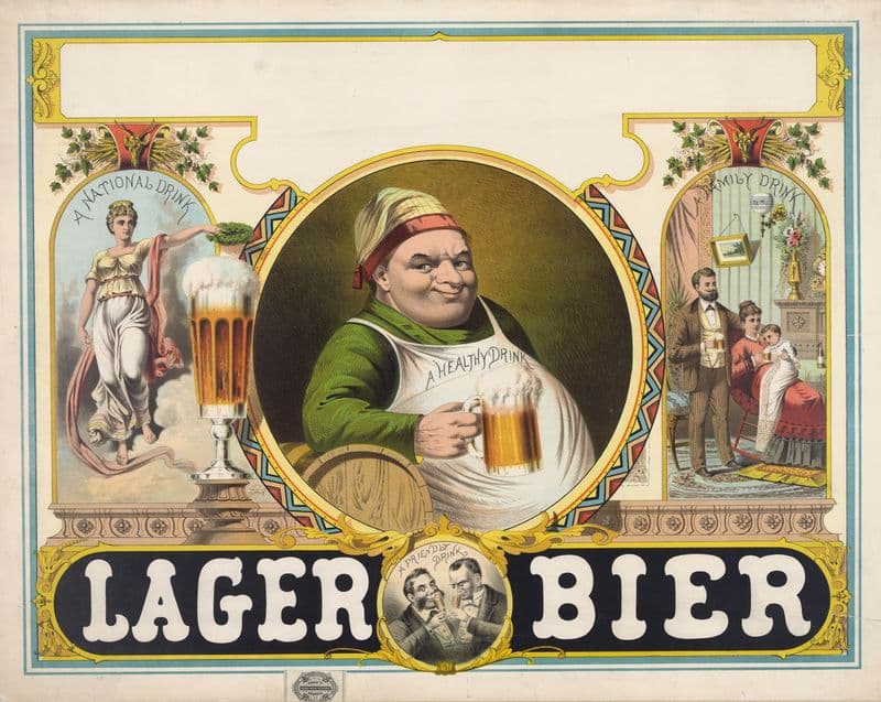 Lager bier as a canvas print