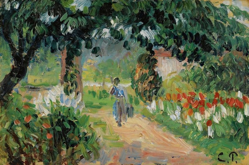 L’allée Du Jardin D’eragny (circa 1899) as a canvas print