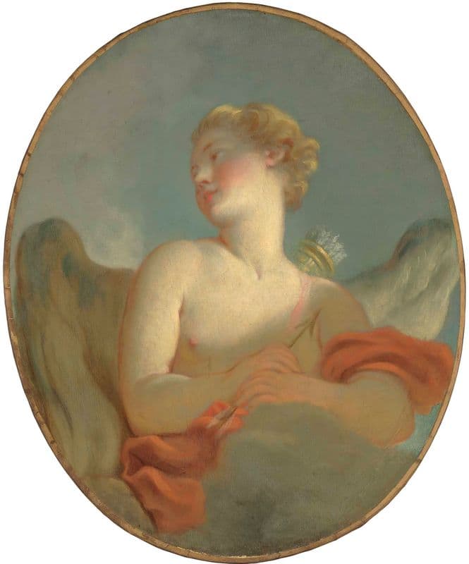 ‘L’Amour’; said to be a Portrait of Marie Catherine Colombe (1751-1830) as Cupid as a canvas print