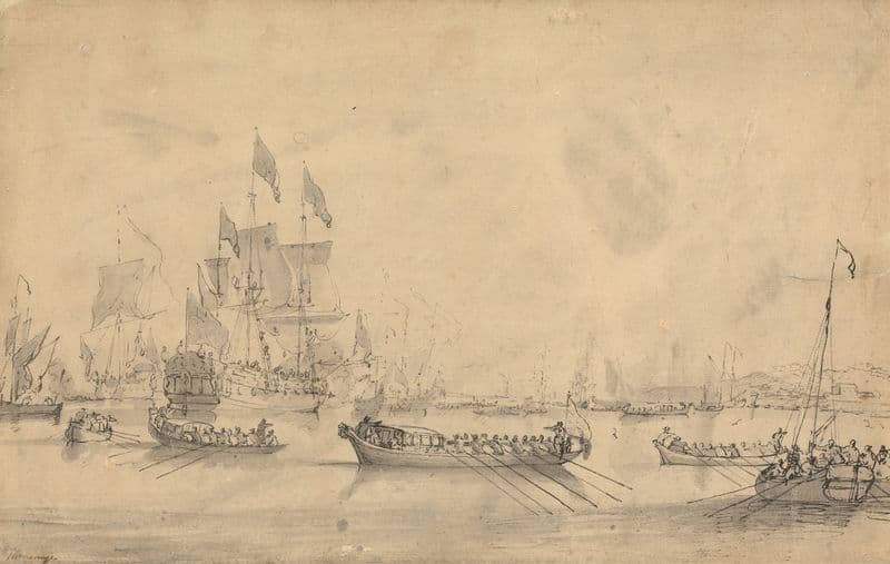 Landing of William of Orange at Tor Bay as a canvas print