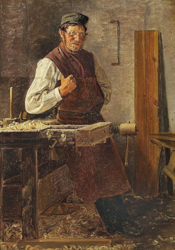Landsbysnedkeren. Studie as a canvas print