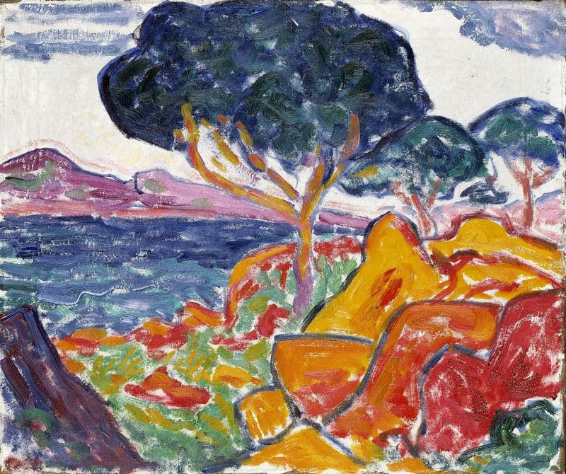 Landscape (ca. 1909-1914) as a canvas print