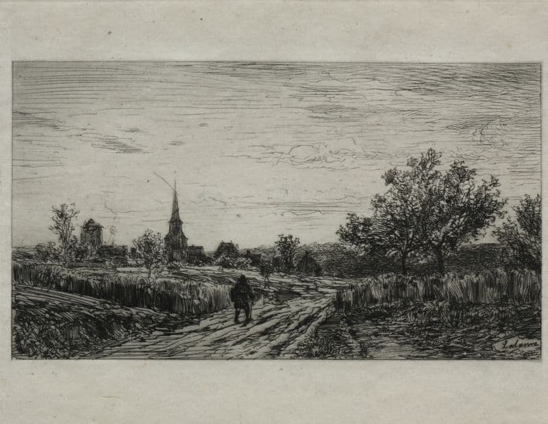 Landscape, Evening (Returning Home) as a canvas print