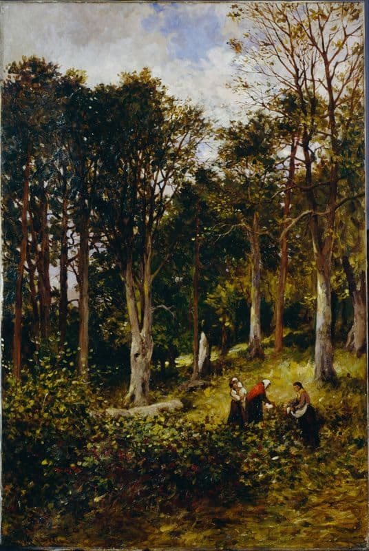 Landscape (Four Figures in a Wood) as a canvas print