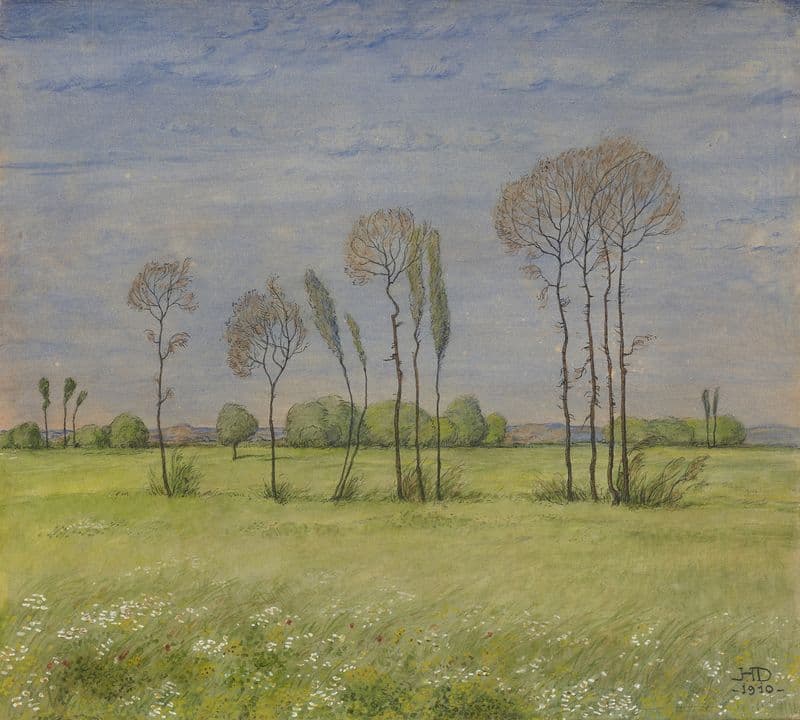Landscape in spring as a canvas print