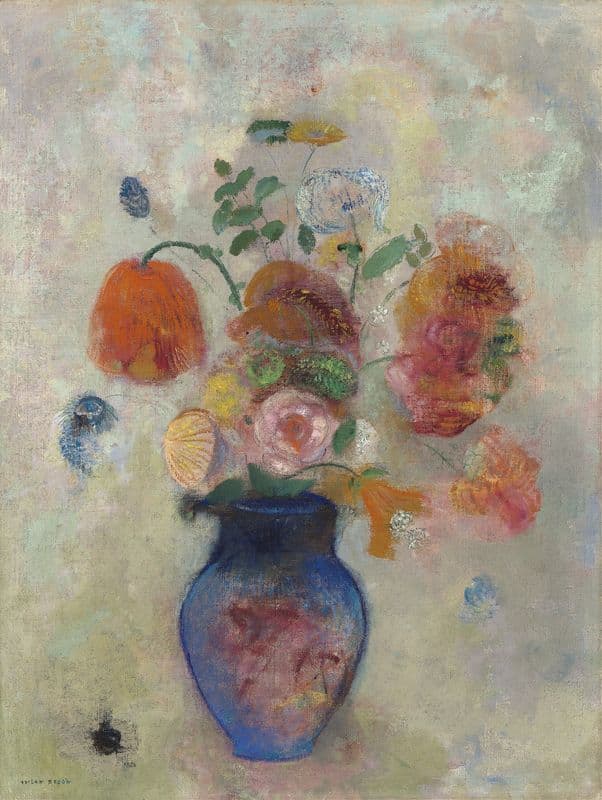 Large Vase with Flowers (c. 1912) as a canvas print