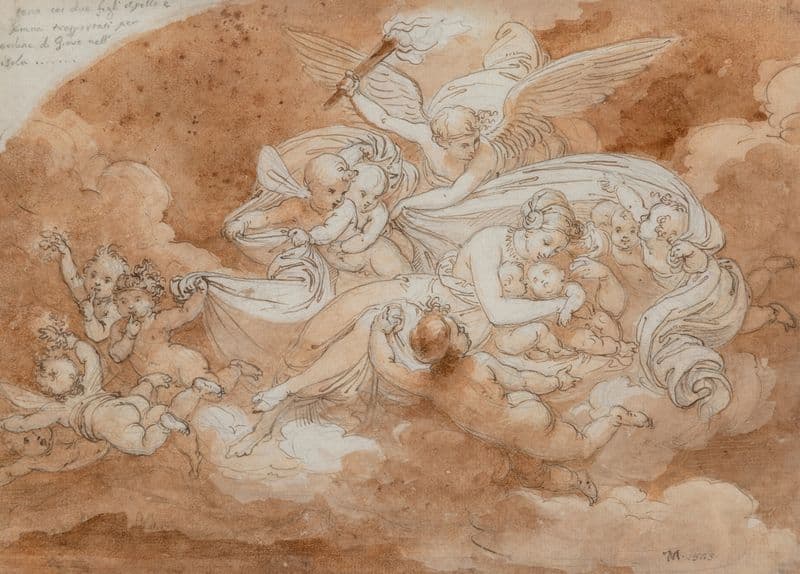 Latona with Apollo and Diana being transported on the orders of Jupiter to the island (circa 1823) as a canvas print