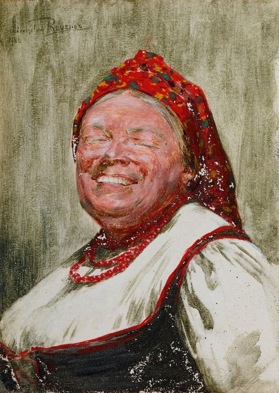 Laughing Woman as a canvas print