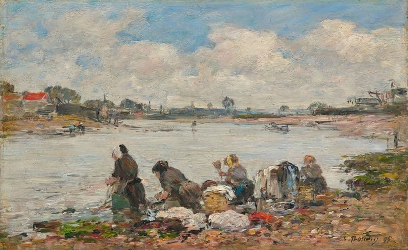 Laveuses au bord de la Touques as a canvas print