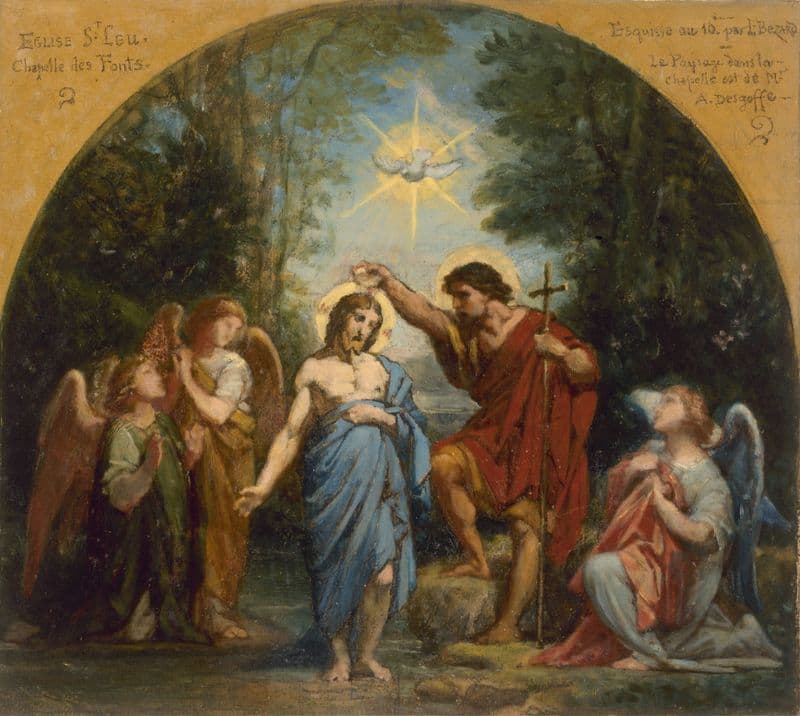 Le Baptême du Christ as a canvas print