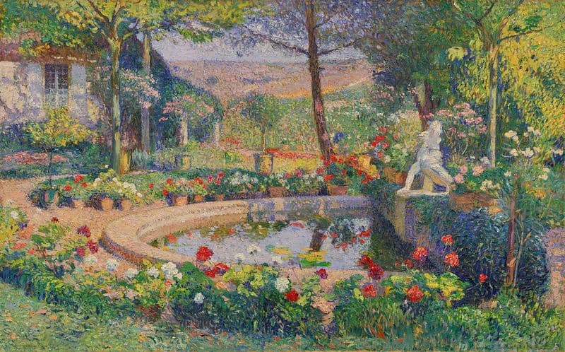 Le Bassin principal du parc de Marquayrol à Labastide-du-Vert as a canvas print