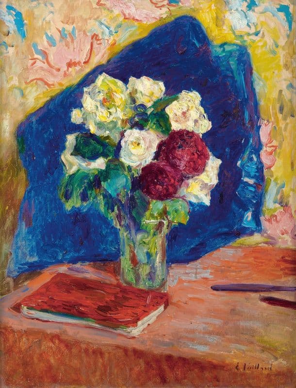 Le Bouquet Et Le Livre (circa 1910) as a canvas print