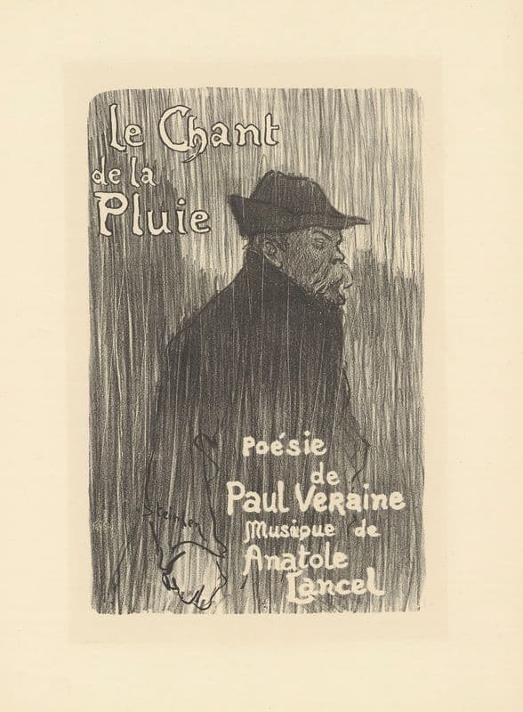 Le Chant – de la – Pluie – Poésie – de – Paul Veraine as a canvas print