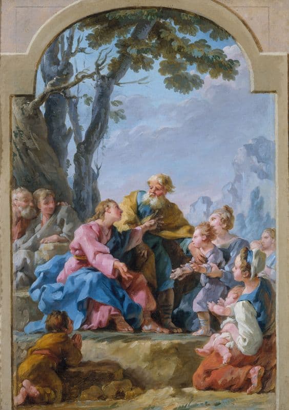 Le Christ et les Petits Enfants as a canvas print
