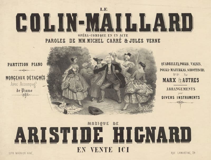 Le Colin-Maillard. Opéra-comique en un acte. Paroles de MM. Michel Carré et Jules Verne… Musique de Aristide Hignard as a canvas print