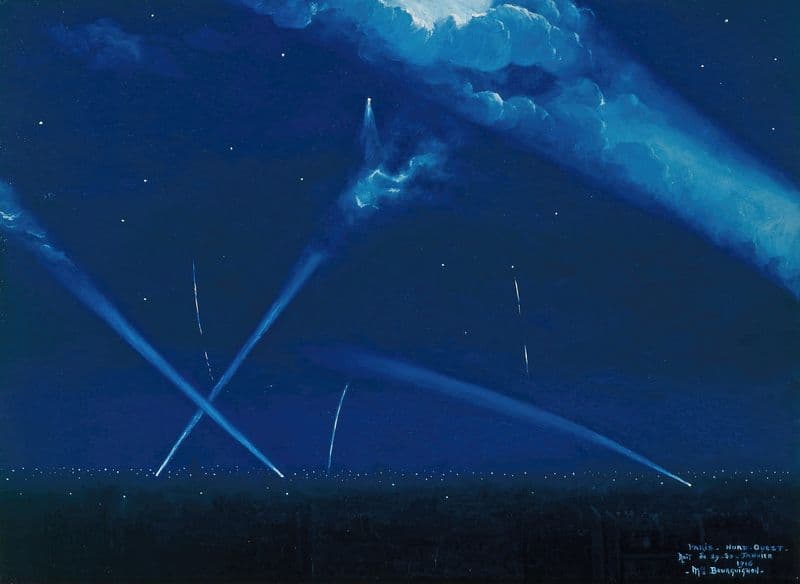 Le dernier raid des zeppelins, la nuit du 29 au 30 janvier 1916 as a canvas print