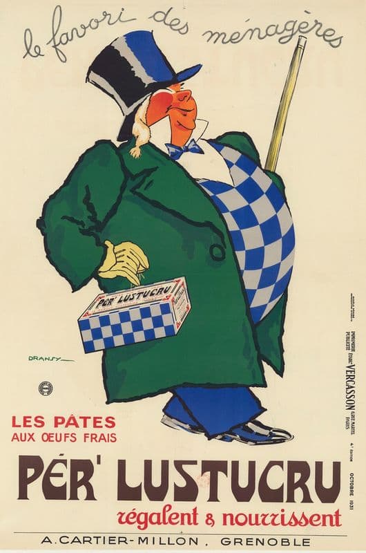 Le favori des ménagères. Les pâtes aux oeufs frais Per’ Lustucru régalent et nourissent as a canvas print