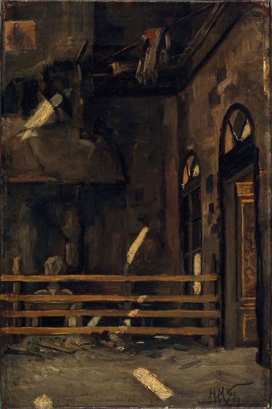 Le Foyer de l’Opéra-Comique, après l’incendie du 15 mai 1887 as a canvas print