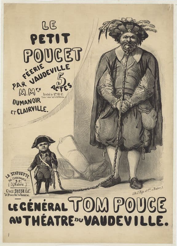 Le général Tom Pouce au théatre du Vaudeville as a canvas print