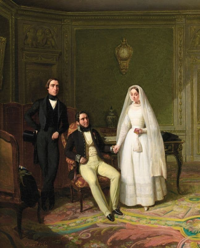 Le jour du mariage as a canvas print