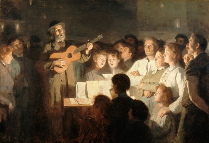 Le marchand de chansons as a canvas print