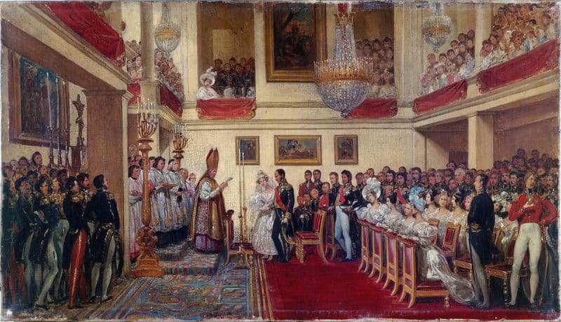 Le mariage du roi Léopold I avec la princesse d’Orléans (1833 - 1837) as a canvas print