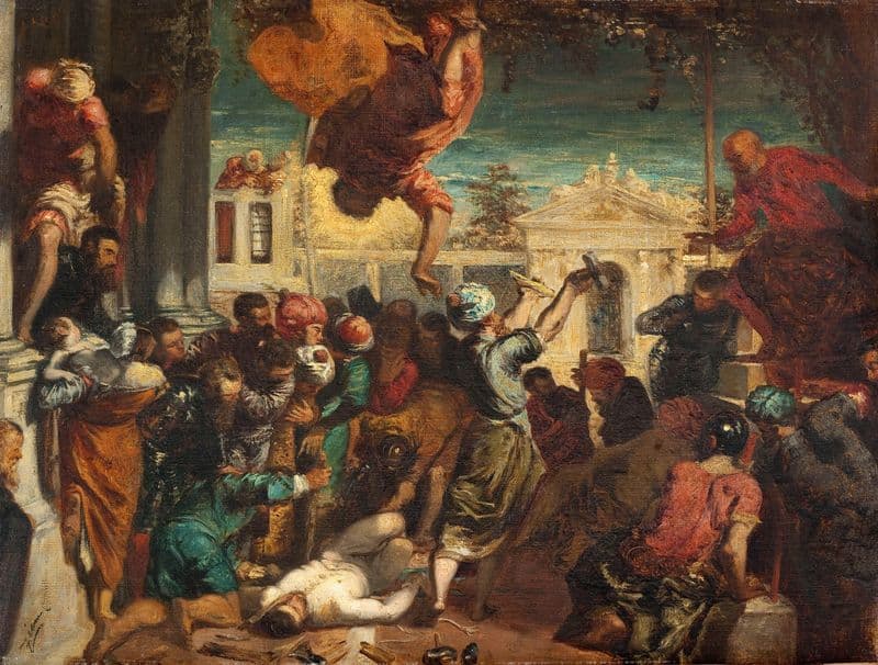 Le miracle de l’esclave, copie d’après Tintoret ou Le martyre de Saint-Marc (1850-1855) as a canvas print