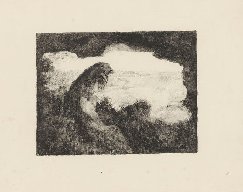 Le monstre dans la caverne as a canvas print