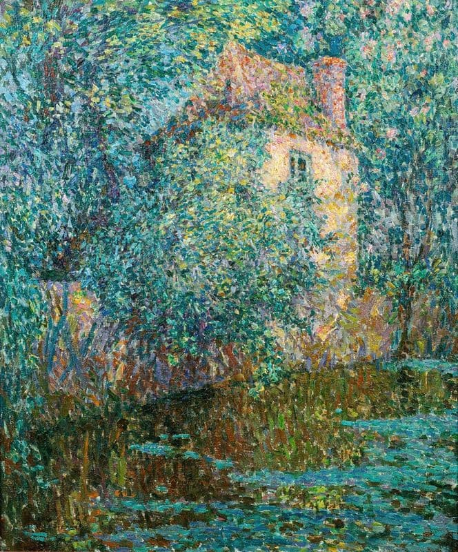 Le Pavillon dans les feuilles, composition as a canvas print