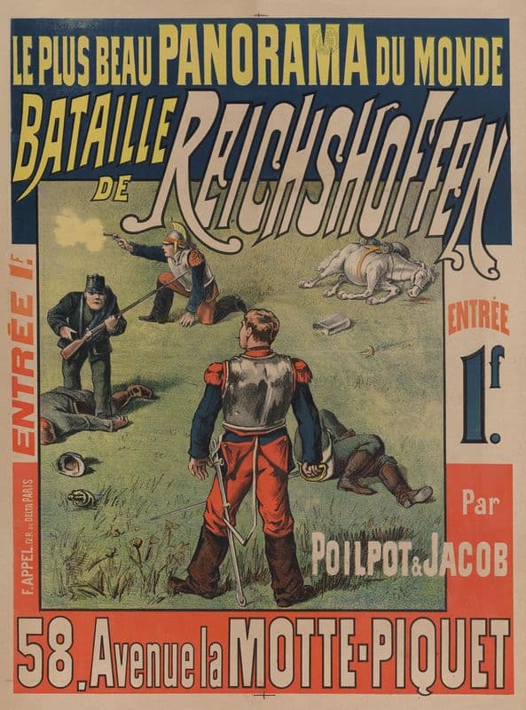 Le plus beau panorama du monde Bataille de Reichshoffen, par Poilpot & Jacob. 58 avenue de la Motte-Piquet as a canvas print