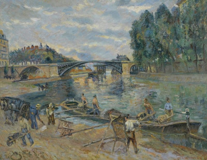 Le Pont De Sully, Paris (circa 1886) as a canvas print